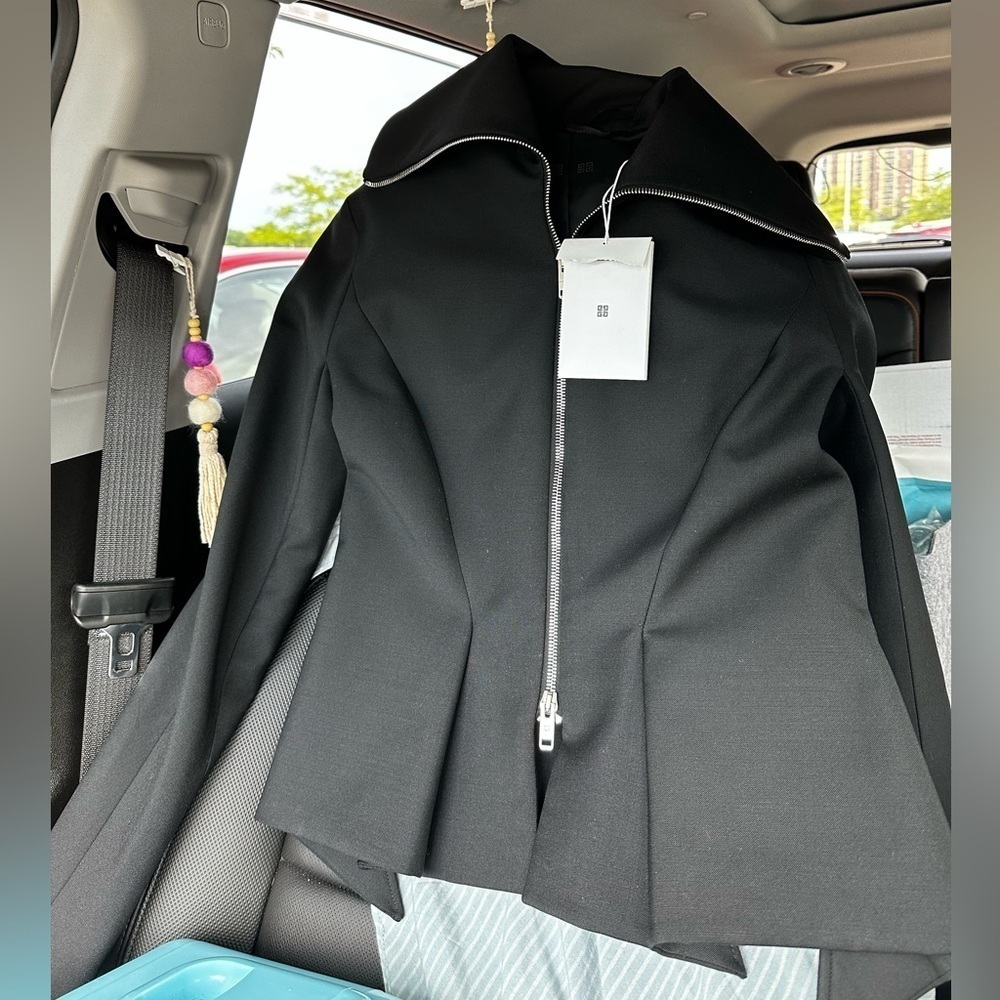 Givenchy Peplum Zip Front Blazer Jacket - Picture 4 of 15
